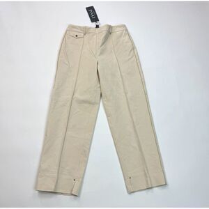 Lysse 2997 Crop Straight Leg Pants Women S NWT Tummy Control‎ Stretch Beige RARE